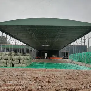 移动停车棚，伸缩遮雨棚 推拉电动大棚厂家定制