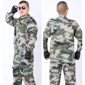 成都团建军训服装沙漠黄色混纺长袖套装现货订制服装厂广元