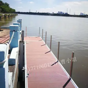 浮箱码头施工,浮箱+钢架(铝合金)+木板,订制水上高端码头!