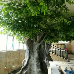 仿真大型榕树玻璃钢假树古榕树仿真室内包柱子榕树装饰树造型摆件