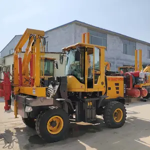 高速护栏打桩机 围栏打桩机 公路波形护栏打拔一体机