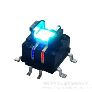 红绿蓝黄白橙双色带灯开关 RGB三色带灯轻触按键开关