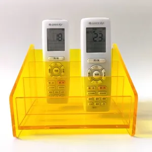 桌面收纳盒家用亚克力遥控器储物分格盒学生书桌上杂物整理置物架