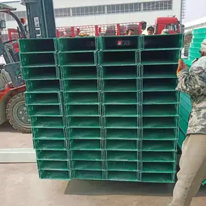 阻燃玻璃钢电缆桥架 复合梯式托盘式耐腐蚀通信高速铁路线槽管箱