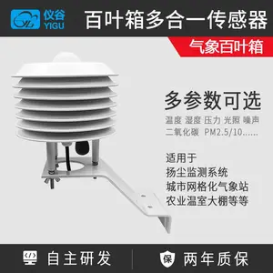 百叶箱大气环境温湿度光照PM25co2风速风向传感器室外气象站