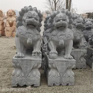 青石狮子石雕大量现货价格优惠石雕狮子大小可定制