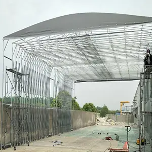 移动推拉棚 崇左宁明 xynm-15 工厂过道 活动仓库棚 屋顶双轨道