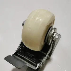 脚轮 万向轮轱辘滚滑轮 双轴承尼龙万向轮 工业静音耐磨带刹车轮子4/6/寸