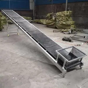博华 小型折叠皮带输送机 水泥装车卸车传送带 4米移动升降皮带机
