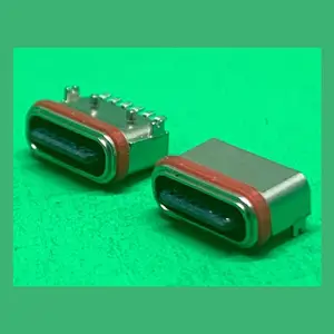 威联创品牌供应 type-c防水母座 type-c 母座 6P接线端子 钢壳