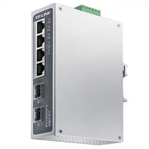 TP-LINK TL-SG2206R工业级6口千兆2光4电环网Web网管壁挂DIN导轨