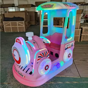 2021广场新款碰碰车_通体发光碰碰车_顶棚火车侠游乐车_心意游乐