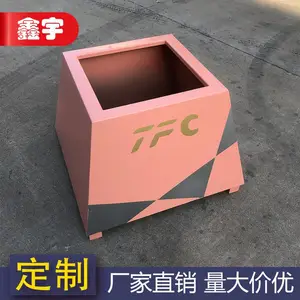定制不锈钢花盆 酒店售楼部园林景观落地方形金属花盆