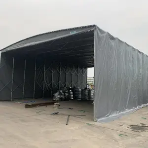 空地临时仓库活动棚 加厚帆布折叠遮雨棚 可移动仓储雨棚 创力蓬业