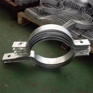 热镀锌扁铁抱箍 电力金具U型卡箍 电线杆管箍光伏支架 电力配件抱箍 拉线棒 材质Q235 Q355