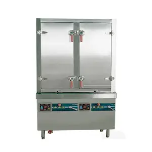 金厨鑫商用电磁炉大型蒸汽循环多功能30KW三门海鲜蒸柜