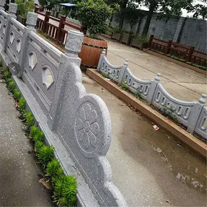 水泥仿石扇形栏杆 大理石护栏河道景区护栏 仿树皮围栏