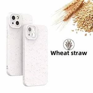 环保可降解手机壳适用于 iPhone 11、12、13、14 15 16 17 小麦秸秆柔软保护壳，可生物降解、可堆肥的手机壳