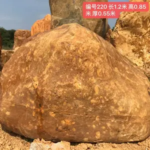 供应漳州 天然黄蜡石 自然风景石 村牌石价格