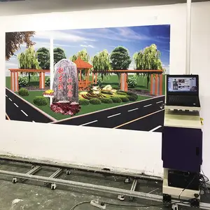 深圳墙体彩绘机厂家全自动墙体喷绘机文化墙壁画3D墙面打印机