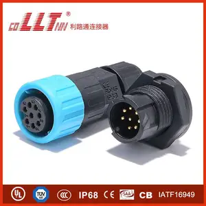 M16-8芯自动化控制器防水接头 IP68 交通信号防水连接器