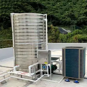 厂家批发 空气能保温水箱 热泵圆形保温水箱 商用空气能水箱304不锈钢