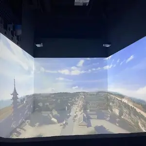四折幕投影融合显示成像多媒体展厅投影显示