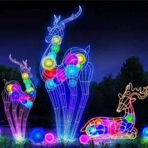*** 造型灯,户外 美景 led 荷花 鹿拉车 广场 工程案例