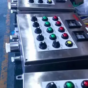PLC触摸屏防爆控制柜 工业 壁式安装 电伴热配电箱钢板材质