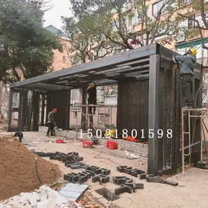大型景观钢结构廊架工程生产厂加工异性钢结构廊架雕塑景观工程