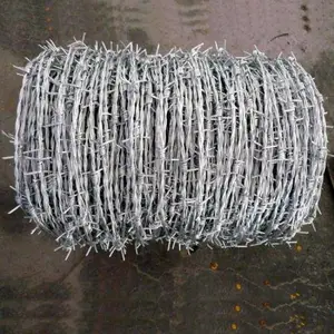 热镀锌刺绳 防爬带刺铁丝网 带刺铁丝网 刺铁丝 单股/双股刺绳2.3mm