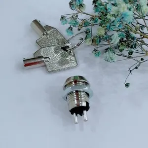 JK001开孔12mm环保小电源锁 LG星玛电梯基站锁 钥匙开关锁