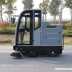 广场用扫地机厂家报价双风机封闭式扫地机_滴海电动扫地机