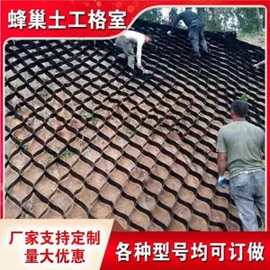 朝天区 植草土工网格边坡防护 平板亮面土工网格生产厂家
