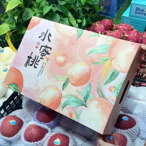 桃子礼盒包装盒水蜜桃黄桃包装盒空盒通用水果礼品盒纸箱定制
