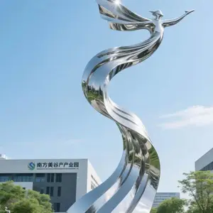 地产广场园林景观雕塑 大型不锈钢雕塑 户外金属异形摆件 工程案例丰富