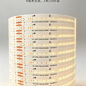 供应卷对卷高光效COB柔性线路板7.92MM 220V 240灯 50铜单面板