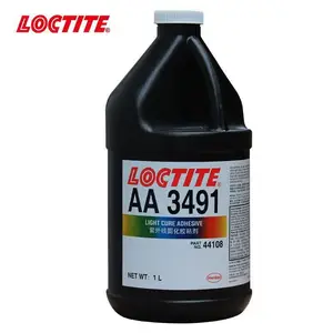 乐泰LOCTITE3491光固化UV胶清澈琥珀色低粘度丙烯酸光纤胶粘剂 1L/瓶