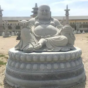 景区***汉白玉弥勒佛 寺院户外佛像摆件石雕三宝佛观音