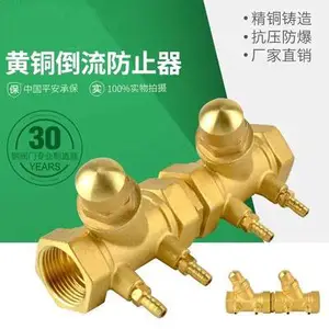 工程全铜单向内螺纹倒流防止器4分6分黄铜防污隔断沃茨阀门DN15 20 25