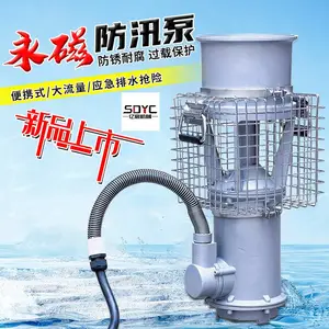 永磁防汛泵大流量高扬程变频潜水泵便携式应急排涝轴流泵