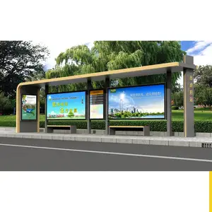 供应新疆阿勒泰市公交站台厂家定制