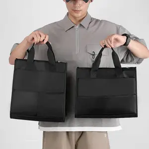 商务休闲男士手提包轻便防泼水尼龙包潮流通勤男包多隔层电脑包