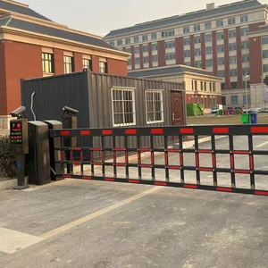 东营小区道闸安装停车场收费系统小区起落杆自动升降杆道闸杆批发