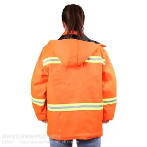 反光棉服道路养护大衣制服冬季果绿色环卫防寒工作服