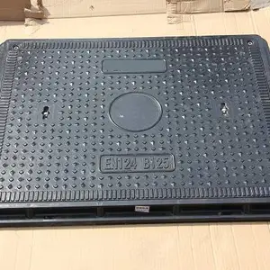 方形复合树脂井盖_D400高分子国标井盖_80吨玻璃钢重型井盖