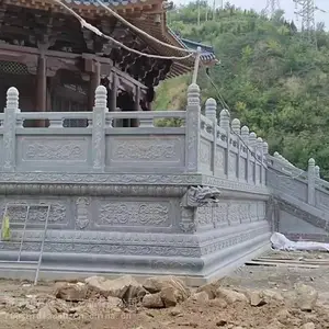 润石石雕栏杆精雕青石 花岗岩 汉白玉 大理石支持定制 可上门安装美观 坚固 抗风化