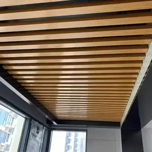 生产铝方通天花吊顶|弧形木纹铝方通|铝方通弧形隔断U型管