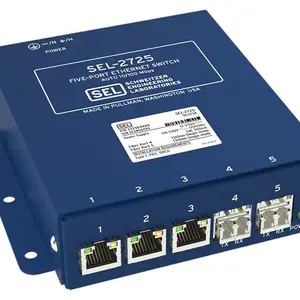 SEL品牌五端口以太网交换机SEL-2725铜缆到光纤介质模块