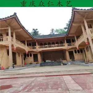 黔江防腐木现代木别墅 防腐木景观木屋 景区度假木屋设计安装众仁木艺